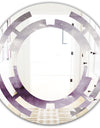 Midnight At The Lake II Amethyst and Grey - Modern Round or Oval Wall Mirror - Space