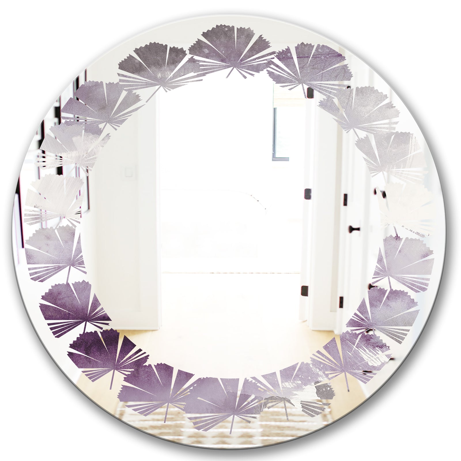 Porch Den 'Midnight At The Lake II Amethyst and Grey - Wall Mirror