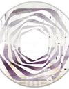 Midnight At The Lake II Amethyst and Grey - Modern Round or Oval Wall Mirror - Whirl