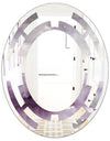 Midnight At The Lake II Amethyst and Grey - Modern Round or Oval Wall Mirror - Space