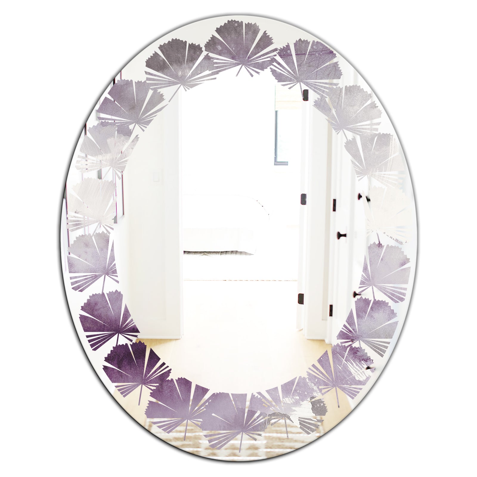 Porch Den 'Midnight At The Lake II Amethyst and Grey - Wall Mirror