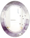 Midnight At The Lake II Amethyst and Grey - Modern Round or Oval Wall Mirror - Triple C