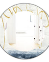 Gold Abstract Geometric Shape - Modern Mirror - Oval or Round Wall Mirror