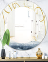 Gold Abstract Geometric Shape - Modern Mirror - Oval or Round Wall Mirror