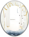 Gold Abstract Geometric Shape - Modern Mirror - Oval or Round Wall Mirror