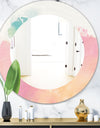 Pink Dream - Modern Mirror - Frameless Oval or Round Wall Mirror