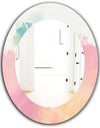 Pink Dream - Modern Mirror - Frameless Oval or Round Wall Mirror