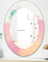 Pink Dream - Modern Mirror - Frameless Oval or Round Wall Mirror