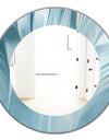 Blue Modern Water III - Modern Mirror - Oval or Round Wall Mirror