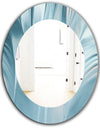 Blue Modern Water III - Modern Mirror - Oval or Round Wall Mirror