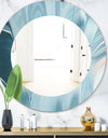 Blue Modern Water I - Modern Mirror - Oval or Round Wall Mirror