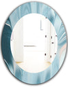 Blue Modern Water I - Modern Mirror - Oval or Round Wall Mirror