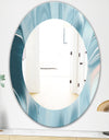 Blue Modern Water I - Modern Mirror - Oval or Round Wall Mirror
