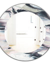 Grey Marbling V - Modern Mirror - Oval or Round Wall Mirror