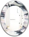 Grey Marbling V - Modern Mirror - Oval or Round Wall Mirror