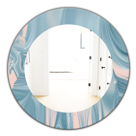 Abstract Water I - Traditional Mirror - Oval or Round Wall Mirror