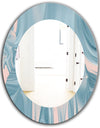 Abstract Water I - Traditional Mirror - Oval or Round Wall Mirror