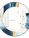 Indigo Panel IV - Modern Mirror - Oval or Round Wall Mirror