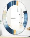Indigo Panel IV - Modern Mirror - Oval or Round Wall Mirror