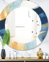 Indigo Panel I - Modern Mirror - Oval or Round Wall Mirror