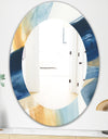 Indigo Panel I - Modern Mirror - Oval or Round Wall Mirror