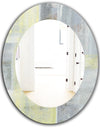 Patchwork Abstract II - Modern Mirror - Oval or Round Wall Mirror