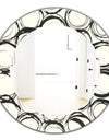 Minimalist Black and White II - Mid-Century Mirror - Oval or Round Wall Mirror
