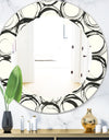 Minimalist Black and White II - Mid-Century Mirror - Oval or Round Wall Mirror