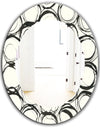 Minimalist Black and White II - Mid-Century Mirror - Oval or Round Wall Mirror