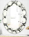 Minimalist Black and White II - Mid-Century Mirror - Oval or Round Wall Mirror