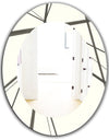 Minimalist Black and White III - Mid-Century Mirror - Oval or Round Wall Mirror
