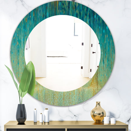 Porch & Den 'Rain Abstract Panel - Modern Bathroom Mirror