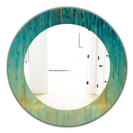 Porch & Den 'Rain Abstract Panel - Modern Bathroom Mirror
