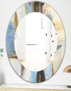 River Run I - Modern Mirror - Frameless Oval or Round Wall Mirror