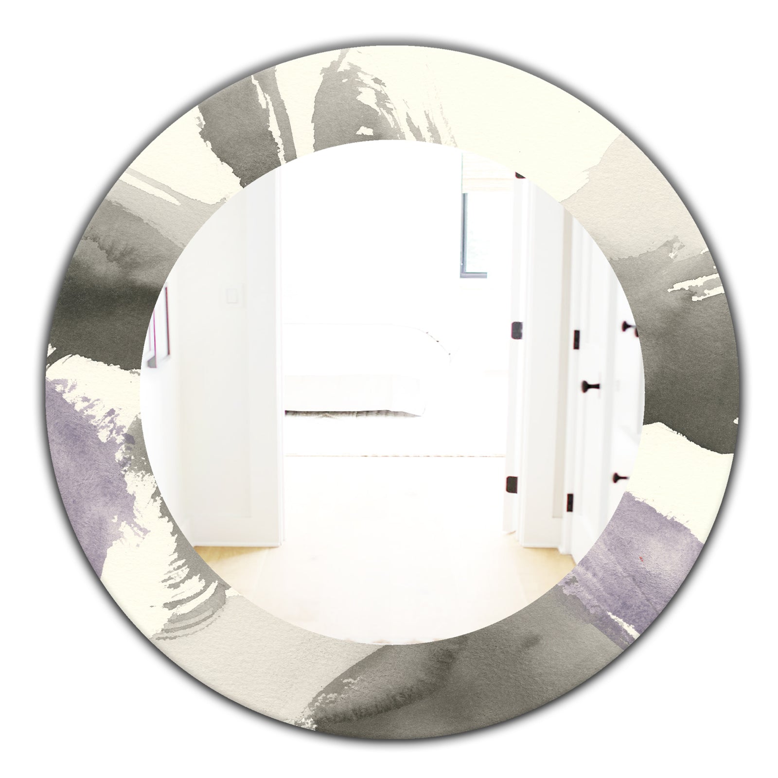 Minimal Geometric Gesture IV - Modern Mirror - Oval or Round Wall Mirror