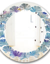 Watercolor Geometrical Circles II - Modern Round or Oval Wall Mirror - Leaves
