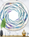 Watercolor Geometrical Circles II - Modern Round or Oval Wall Mirror - Whirl