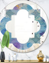 Watercolor Geometrical Circles II - Modern Round or Oval Wall Mirror - Quatrefoil