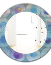 Watercolor Geometrical Circles II - Mid-Century Mirror - Oval or Round Wall Mirror