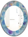 Watercolor Geometrical Circles II - Mid-Century Mirror - Oval or Round Wall Mirror