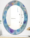 Watercolor Geometrical Circles II - Mid-Century Mirror - Oval or Round Wall Mirror