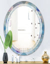 Watercolor Geometrical Circles II - Modern Round or Oval Wall Mirror - Triple C