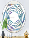 Watercolor Geometrical Circles II - Modern Round or Oval Wall Mirror - Whirl
