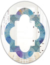 Watercolor Geometrical Circles II - Modern Round or Oval Wall Mirror - Quatrefoil