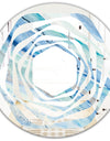 Blue Silver Spring I - Modern Round or Oval Wall Mirror - Whirl