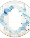 Blue Silver Spring I - Modern Round or Oval Wall Mirror - Quatrefoil