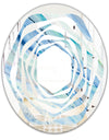 Blue Silver Spring I - Modern Round or Oval Wall Mirror - Whirl
