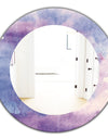 Watercolor Purple Haze II - Modern Mirror - Oval or Round Wall Mirror