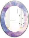Watercolor Purple Haze II - Modern Mirror - Oval or Round Wall Mirror