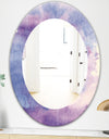 Watercolor Purple Haze II - Modern Mirror - Oval or Round Wall Mirror